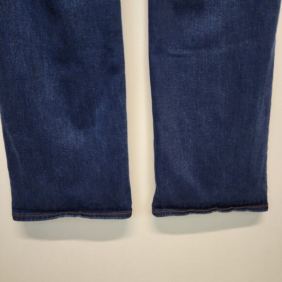 Old Navy Kicker Bootcut Jeans Size 18 Tall Long Blue Dark Wash High Rise Stretch - Picture 6 of 14